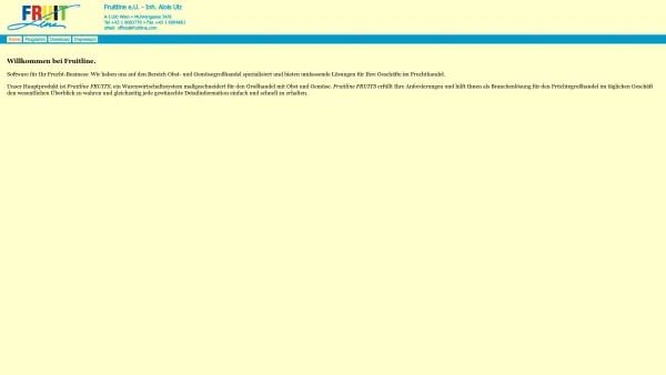 Website Screenshot: Fruitline Inh. Alois Ulz - Fruitline • Software für den Fruchthandel • Startseite - Date: 2023-06-22 15:16:25