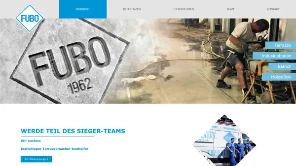 Website Screenshot: Fußbodenbau Ing. Maikl Gesellschaft Fubo Estriche und Industriefußböden - Salzburger Terrazzo | sanieren, schleifen, reinigen | FUBO - Date: 2023-06-22 15:01:15