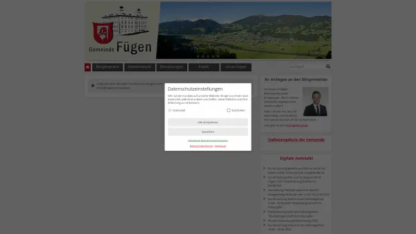 Website Screenshot: Gemeindeamt Fügen RiS-Kommunal - Fügen im Zillertal - Gemeinde - Startseite - Date: 2023-06-22 15:01:15
