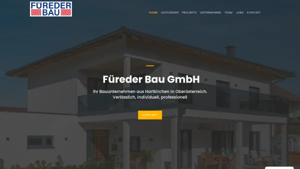 Website Screenshot: Füreder Bau Online - Füreder Bau GmbH - Ihr Bauunternehmen in Oberösterreich - Date: 2023-06-22 15:01:15