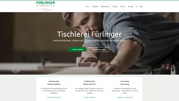 Website Screenshot: E. Fürlinger - Tischlerei Fuerlinger – Tischlerei Fürlinger Lembach - Date: 2023-06-22 15:01:15