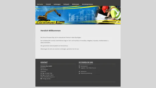 Website Screenshot: Fürstauer Bau GmbH 
Fürstauer Energie GmbH - Startseite Fürstauer Bau GmbH Winklern - Date: 2023-06-22 15:01:16