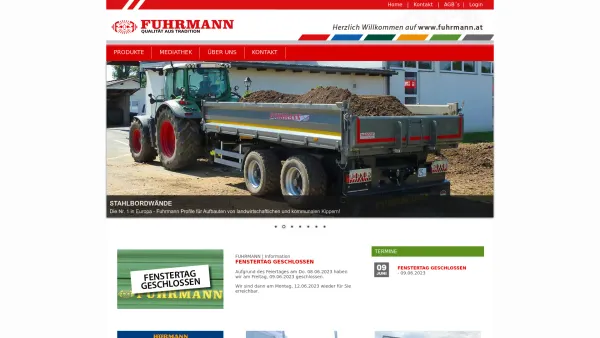 Website Screenshot: Fuhrmann Fahrzeuge GmbH - FUHRMANN.at - Date: 2023-06-22 15:01:16