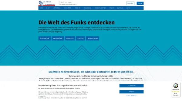 Website Screenshot: funk-elektronik HF Communication - funkshop - funkhandel - funktechnik - cb-funk | funkelektronik.eu - Date: 2023-06-22 15:01:16