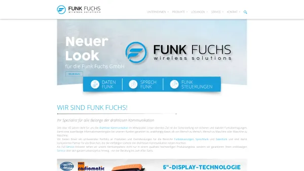 Website Screenshot: Funk Fuchs GmbH & Co KG - Funk Fuchs - Sprechfunk, Funksteuerungen & Datenfunklösungen - Date: 2023-06-22 15:01:16
