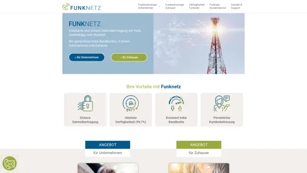 Website Screenshot: www.funknetz.at Ihr Provider für Funk Internet Serverhousing Consulting! - Funknetz | Richtfunk-Internetspezialist mit garantiert hohen Bandbreiten - Date: 2023-06-22 15:01:16