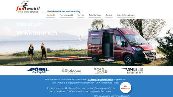 Website Screenshot: funmobil HandelsGmbH - funmobil - Importeur Österreich für Pössl, Globecar, Roadcar, Campster und Vanster Reisemobile - Date: 2023-06-15 16:02:34