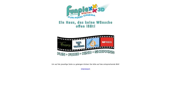 Website Screenshot: Mayrhofer Gesellschaft m.b.H. Co. | Funplexxx Kufste Fun. Food Cinema | - Funplexxx - Das Multiplex Kino in Kufstein - Date: 2023-06-22 15:01:16