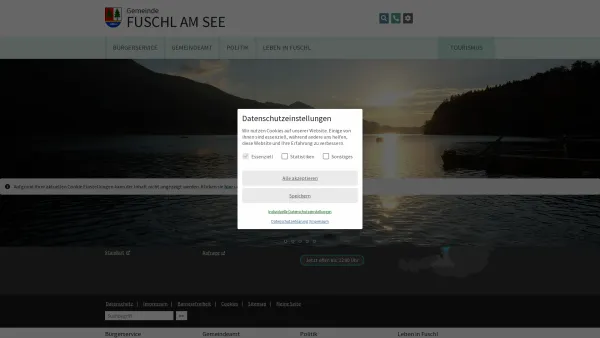 Website Screenshot: Gemeindeamt Fuschl am Fuschl am See RiS-Kommunal - Fuschl am See - Startseite - Date: 2023-06-22 15:15:47