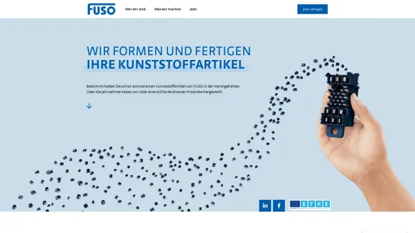 Website Screenshot: Joh. Fuchs Sohn Gesellschaft FUSO Spritzguss Werkzeugbau Kunststofftechnik Formenbau - Herzlich Willkommen bei FUSO! - Date: 2023-06-22 15:15:47