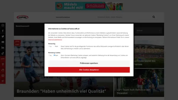 Website Screenshot: Oberösterreichischer Fußballverband www.fußballösterreich.at - Ligen & Bewerbe | oefb.at - Date: 2023-06-22 15:15:47