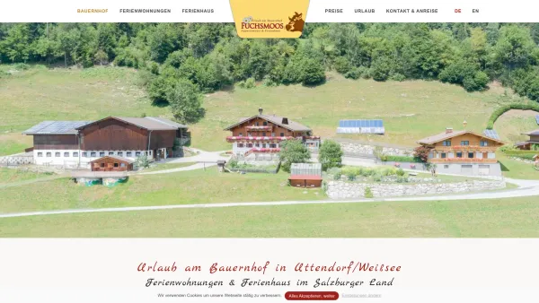 Website Screenshot: Appartements Fuxmoos Familie Brugger - Bauernhof Fuchsmoos in Uttendorf | Urlaub auf dem Bauernhof im Salzburger Land - Date: 2023-06-22 15:11:40