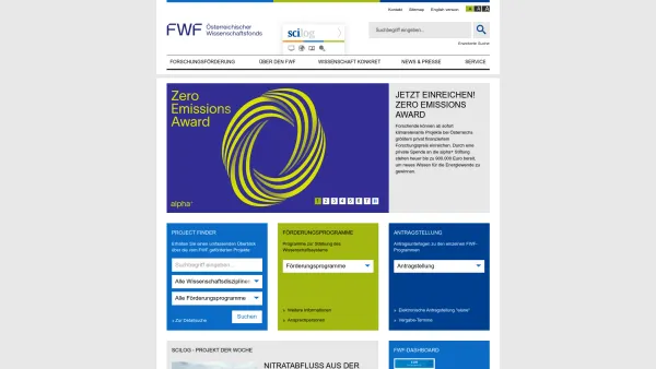 Website Screenshot: FWF Der Wissenschaftsfonds - FWF Der Wissenschaftsfonds - Date: 2023-06-22 15:11:40