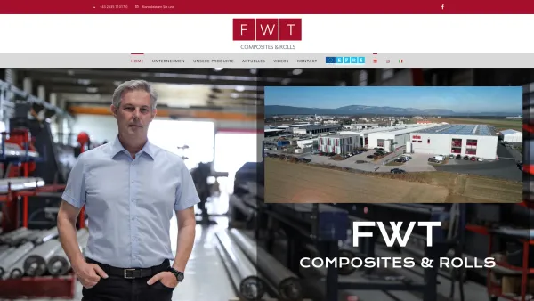 Website Screenshot: FWT Wickeltechnik - HOME | FWT Composites & Rolls - Date: 2023-06-22 15:11:40