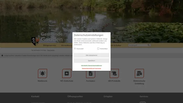 Website Screenshot: Gemeinde Gaaden Wienerwald - Gaaden - GEM2GO WEB - Startseite - Date: 2023-06-22 15:11:40