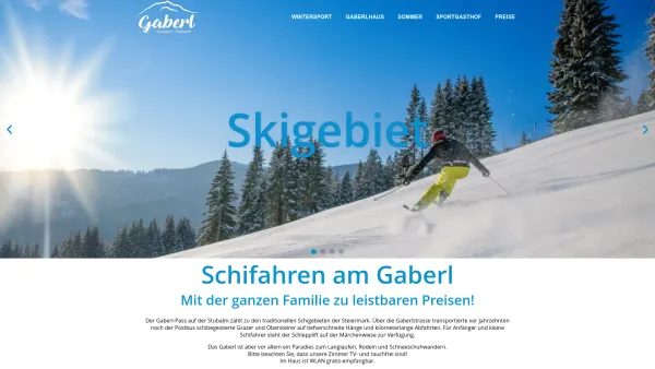 Website Screenshot: Stubalm Schilifte GesmbH - Startseite - Gaberl - Date: 2023-06-14 10:40:00