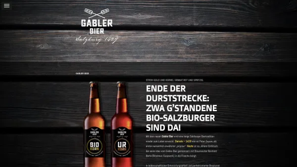 Website Screenshot: Gablerbräu Braugast Betriebsges.m.b.H. - Zum Wohl - Gabler Bier Salzburg - Date: 2023-06-22 15:11:40