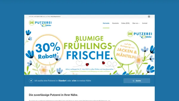 Website Screenshot: Textilreinigung - Karl Gabmaier - Startseite - Die Putzerei - immer in deiner Nähe! - Date: 2023-06-15 16:02:34