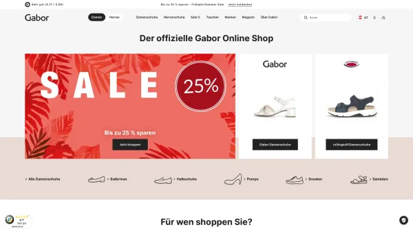 Website Screenshot: GABOR AG - Gabor Shoes Österreich | Offizieller Online-Shop für Gabor Schuhe - Date: 2023-06-22 15:11:40