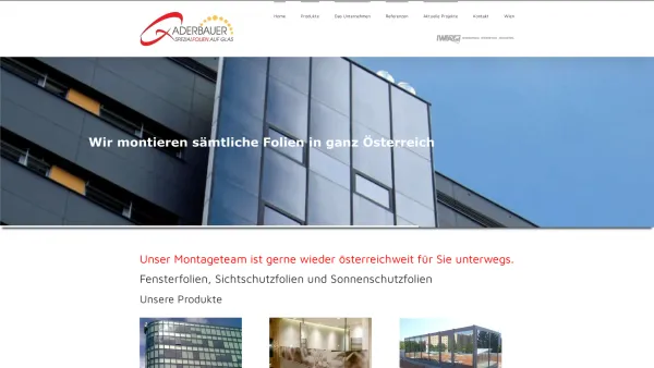 Website Screenshot: gaderbauer markus - Gaderbauer: Fensterfolien, Sichtschutzfolien und Sonnenschutzfolien - Date: 2023-06-14 10:40:00