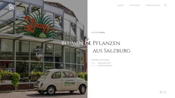 Website Screenshot: GÄRTNEREI ZMUGG Ing. A. E. Hintringer - Blumen & Pflanzen | Gärtnerei Zmugg in Salzburg - Date: 2023-06-22 15:01:20