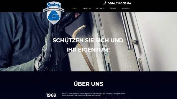 Website Screenshot: Alarm und Sicherheitssysteme Michael Gaich - Home - Date: 2023-06-22 15:01:20