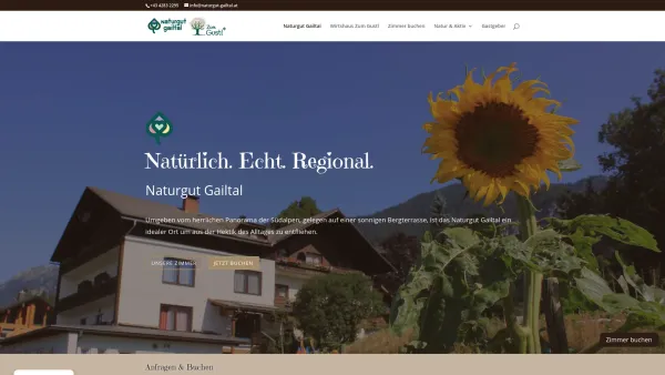 Website Screenshot: Gasthaus-Pension auf ins fmiliaere Fitnesshotel - Naturgut Gailtal - Naturgut Gailtal - Date: 2023-06-22 15:01:20