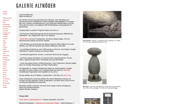Website Screenshot: Galerie Altnoeder - Galerie Altnöder - Salzburg - Date: 2023-06-22 15:01:20