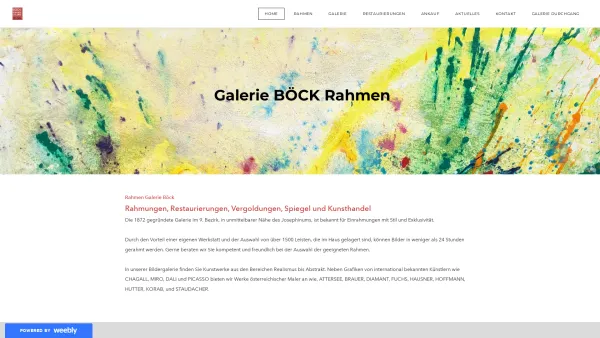 Website Screenshot: Anton Böck KG - Böck Rahmen Galerie145 Jahre - HOME - Date: 2023-06-22 15:01:20