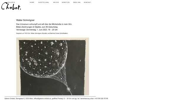 Website Screenshot: Galerie Chobot - Galerie Chobot - Date: 2023-06-22 15:01:20