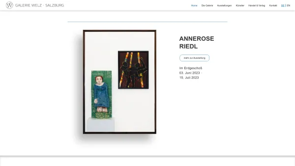Website Screenshot: Galerie Welz Ges.m.b.H. - Kunstgalerie - Galerie Welz Salzburg - Date: 2023-06-22 15:01:20