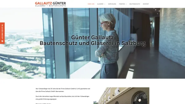 Website Screenshot: Gallautz Günter Bautenschutz und Glaserei Ges.m.b.H. & Co. KG. - Über uns - Gallautz - Date: 2023-06-22 15:01:20