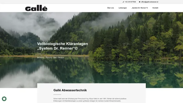 Website Screenshot: Baumeister Ing. Klaus Galle GmbH Co Gallé Abwassertechnik - Gallé Abwassertechnik - Kläranlagen aus der Steiermark - Date: 2023-06-15 16:02:34