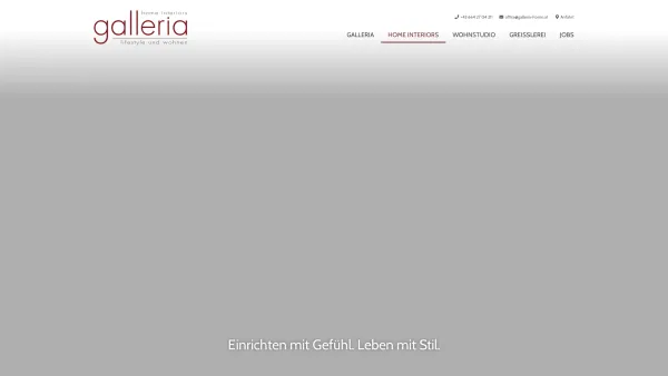 Website Screenshot: Galleria Home Interiors - Galleria Home Interiors - Lifestyle und Wohnen | Bad Ischl - Date: 2023-06-14 10:40:03