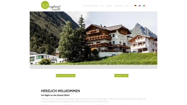 Website Screenshot: Hotel http//www.bergfried.galtuer.at/ - Herzlich willkommen im Hotel Bergfried in Galtür! - Date: 2023-06-15 16:02:34