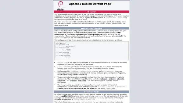 Website Screenshot: GameConnect.at - Apache2 Debian Default Page: It works - Date: 2023-06-22 15:11:40