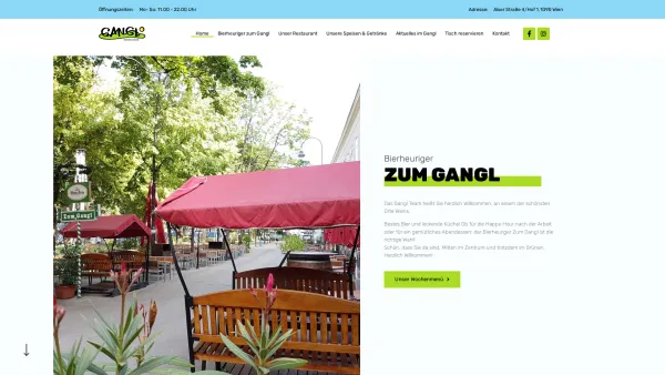 Website Screenshot: Bierheuriger zum Gangl - Bierheuriger zum Gangl - Date: 2023-06-22 15:13:34