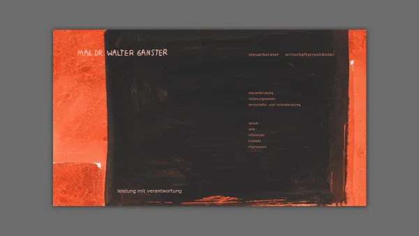 Website Screenshot: Mag. Dr. Walter Ganster, Steuerberater - Mag. Dr. Walter Ganster - Steuerberater Völkermarkt | Wolfsberg | Kärnten - Date: 2023-06-22 15:13:34