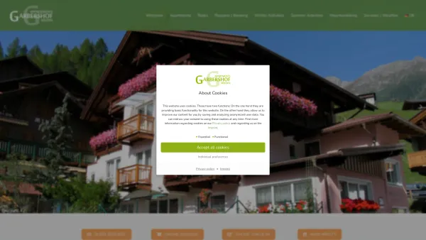 Website Screenshot: Garbershof Werner Falkner KEG - Apartments Garbershof your vacation home in the center of Soelden - Date: 2023-06-14 10:40:03