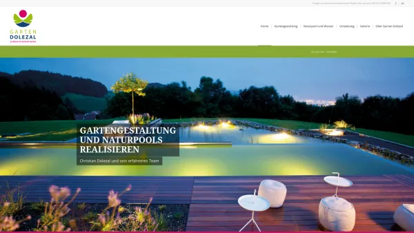 Website Screenshot: Garten Dolezal - Gartengestaltungen, Naturpools und Schwimmteiche von Garten Dolezal - Date: 2023-06-22 15:13:34