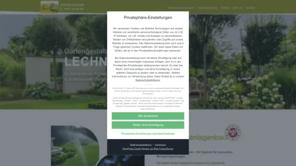 Website Screenshot: Gartengestaltung Lechner - Gartengestaltung Lechner - Bewässerungsanlagen u. Gartenpflege - Date: 2023-06-15 16:02:34