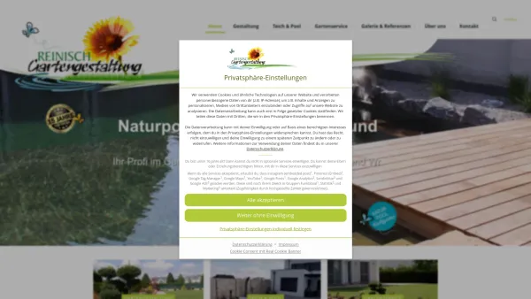 Website Screenshot: Gartengestaltung Peter Reinisch - Schwimmteich, Naturpool, Gartengestaltung im südlichen Wien - Date: 2023-06-22 15:13:34
