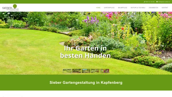 Website Screenshot: Gartengestaltung Sieber - Rupert Sieber Gartengestaltung und Gartenpflege in Kapfenberg - Date: 2023-06-14 10:37:46