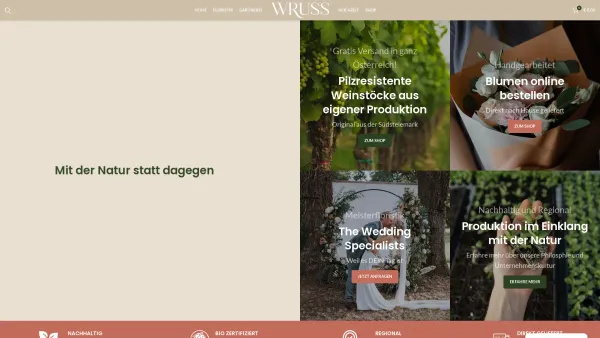 Website Screenshot: Herbert Gartenbau WRUSS - Garten und Floristik Wruss | Blumen | Gärtnerei | Südsteiermark - Date: 2023-06-15 16:02:34