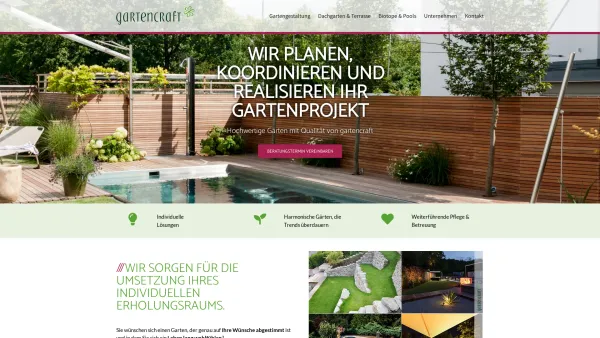 Website Screenshot: gartencraft Garten und Landschaftsbau GmbH - gartencraft*: Gartengestaltung in Wien & Umgebung - Date: 2023-06-22 15:01:24