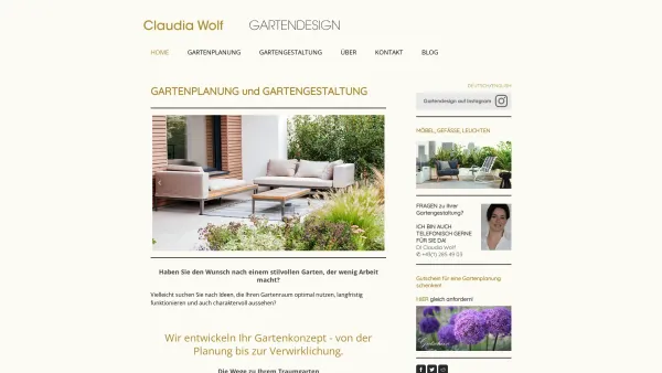 Website Screenshot: DI Claudia Wolf GARTENDESIGN eU - Gartenplanung, Gartengestaltung - Claudia Wolf GARTENDESIGN - Date: 2023-06-14 10:40:03