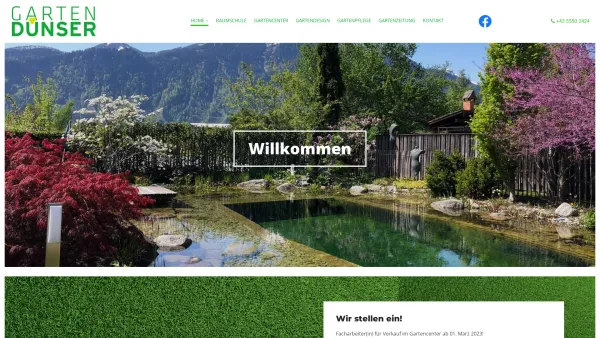 Website Screenshot: Garten Dünser und Ihr Garten kann was erleben!!! - Dünser Gartendesign aus Ludesch in Vorarlberg - Date: 2023-06-15 16:02:34