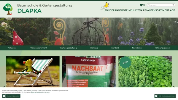 Website Screenshot: Gartengestaltung Baumschule Otmar DLAPKA Fels am Wagram - Gartengestaltung Dlapka - Date: 2023-06-22 15:01:24