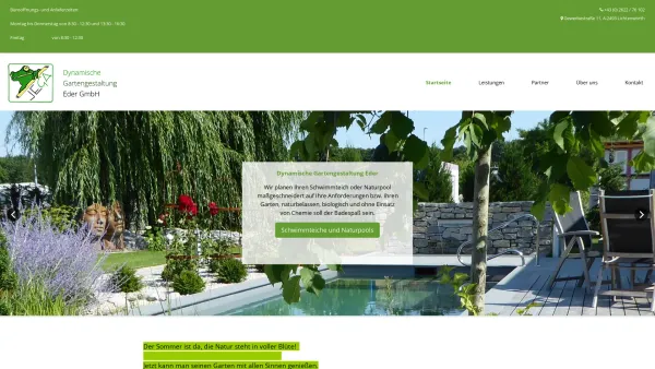 Website Screenshot: JOSEF EDER DYNAMISCHE GARTENGESTALTUNG - Gartengestaltung Eder - Ihr Garten - unsere Leidenschaft - Date: 2023-06-22 15:01:24