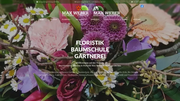 Website Screenshot: Maximilian Wilkommem - Gärtnerei - Blumen & Floristik Max Weber in Braunau am Inn - Date: 2023-06-22 15:01:24